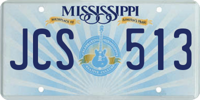 MS license plate JCS513