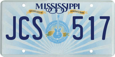 MS license plate JCS517