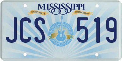 MS license plate JCS519