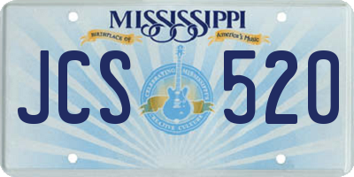 MS license plate JCS520