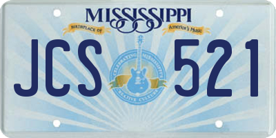MS license plate JCS521