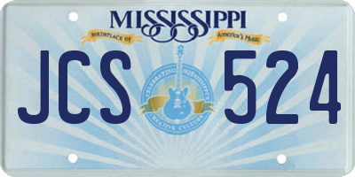 MS license plate JCS524