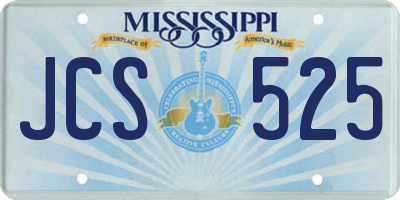 MS license plate JCS525