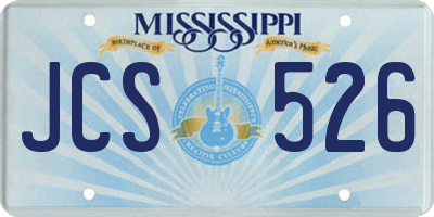MS license plate JCS526