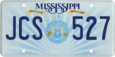 MS license plate JCS527