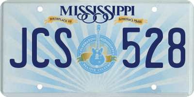 MS license plate JCS528