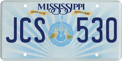 MS license plate JCS530