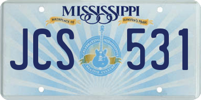 MS license plate JCS531