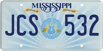 MS license plate JCS532