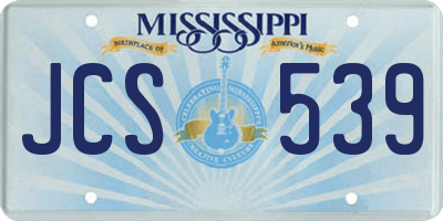 MS license plate JCS539