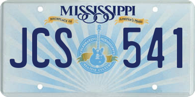 MS license plate JCS541
