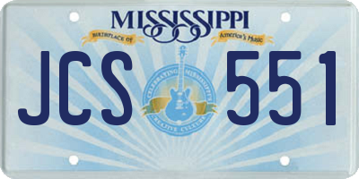 MS license plate JCS551