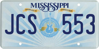 MS license plate JCS553