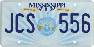 MS license plate JCS556