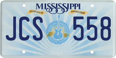 MS license plate JCS558