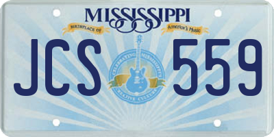 MS license plate JCS559
