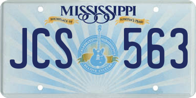 MS license plate JCS563