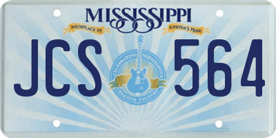 MS license plate JCS564
