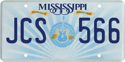 MS license plate JCS566