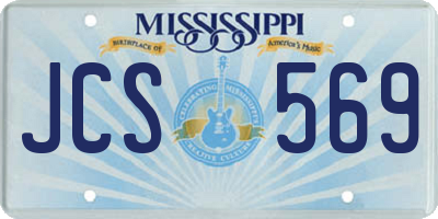 MS license plate JCS569