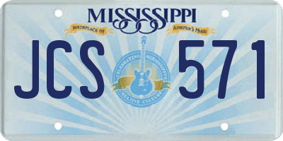 MS license plate JCS571