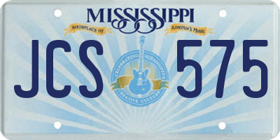 MS license plate JCS575