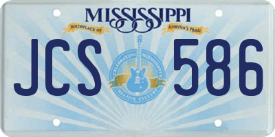 MS license plate JCS586