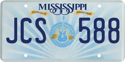 MS license plate JCS588