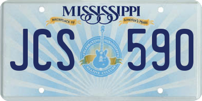 MS license plate JCS590