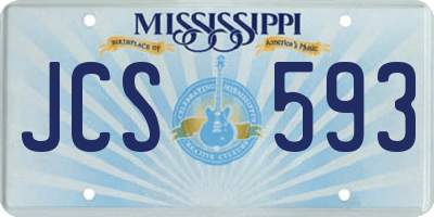 MS license plate JCS593