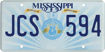 MS license plate JCS594