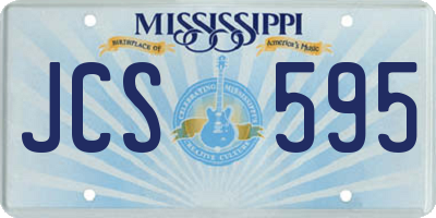 MS license plate JCS595