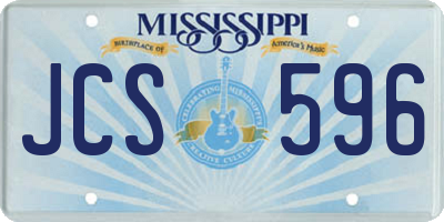 MS license plate JCS596