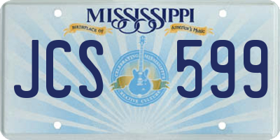 MS license plate JCS599