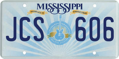 MS license plate JCS606