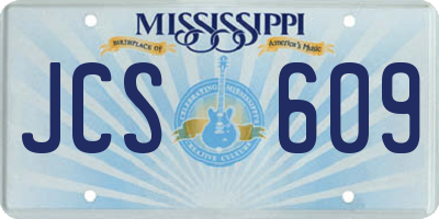 MS license plate JCS609