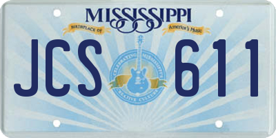 MS license plate JCS611