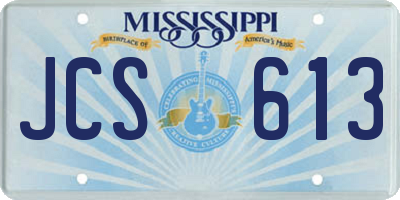 MS license plate JCS613