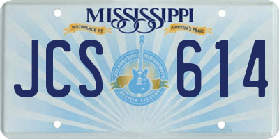 MS license plate JCS614