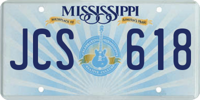 MS license plate JCS618