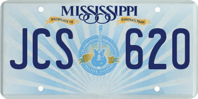 MS license plate JCS620
