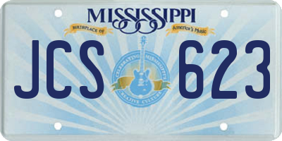 MS license plate JCS623