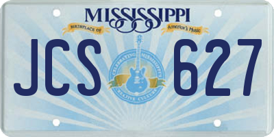 MS license plate JCS627