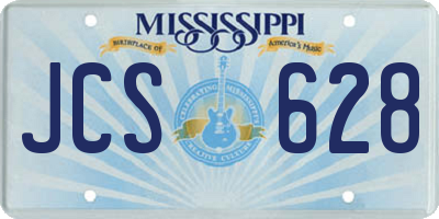 MS license plate JCS628