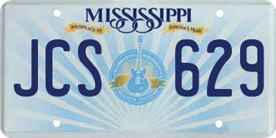 MS license plate JCS629