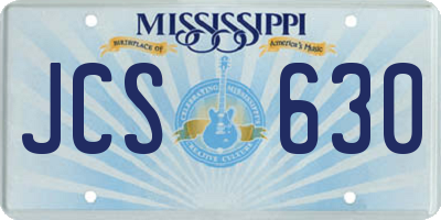 MS license plate JCS630