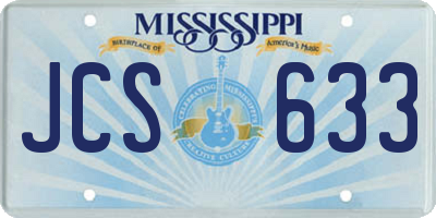 MS license plate JCS633