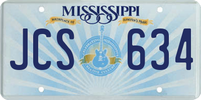 MS license plate JCS634
