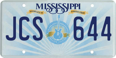 MS license plate JCS644