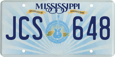 MS license plate JCS648